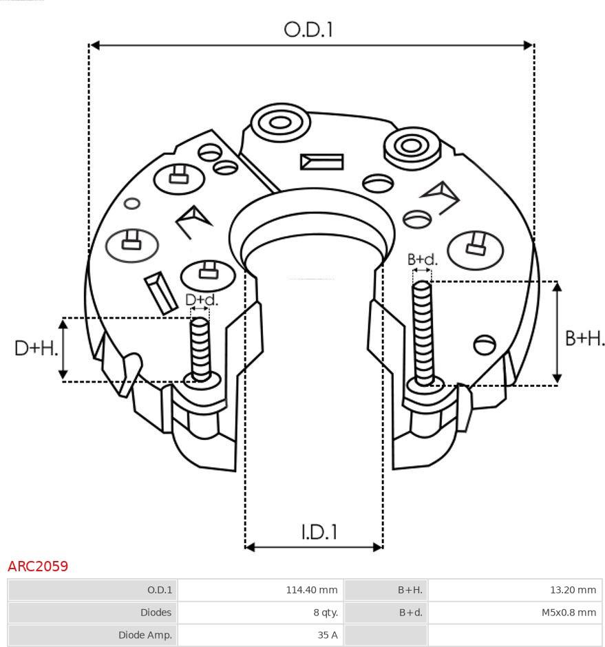 AS-PL ARC2059 - Випрямляч, генератор autocars.com.ua