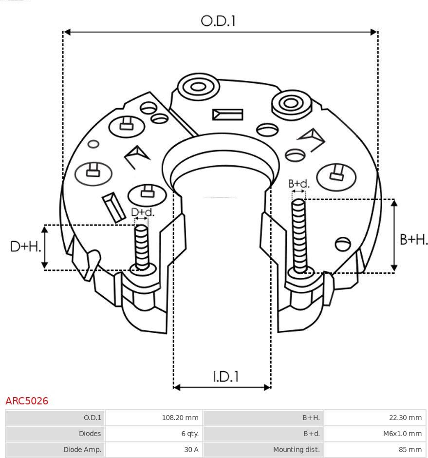 AS-PL ARC5026 - Випрямляч, генератор autocars.com.ua