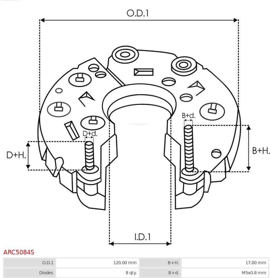 AS-PL ARC5084S - Выпрямитель, генератор avtokuzovplus.com.ua