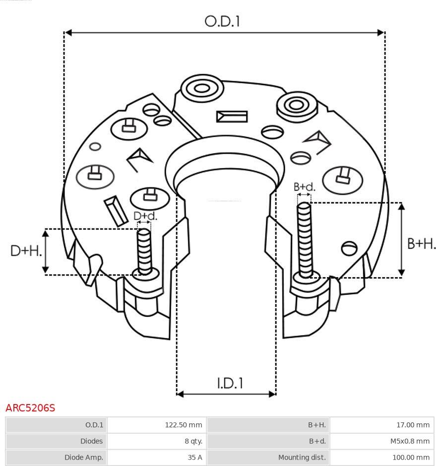 AS-PL ARC5206S - Выпрямитель, генератор autodnr.net