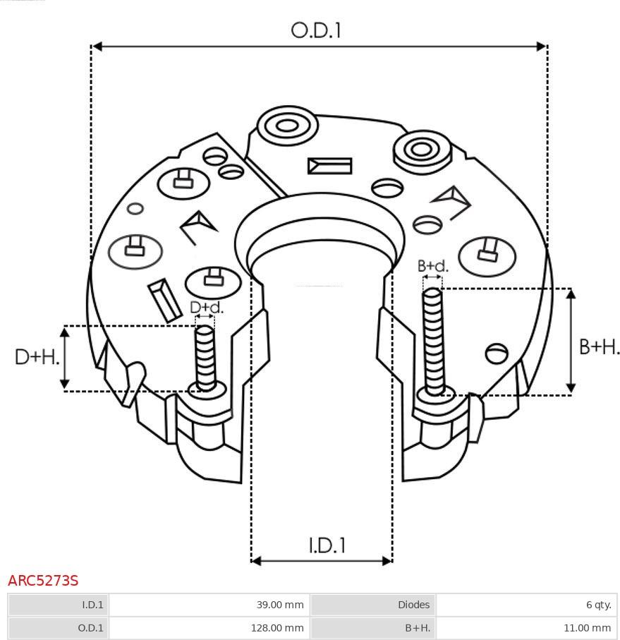 AS-PL ARC5273S - Випрямляч, генератор autocars.com.ua