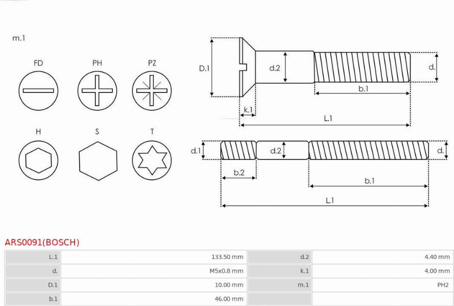 AS-PL ARS0091(BOSCH) - Ремкомплект, генератор avtokuzovplus.com.ua