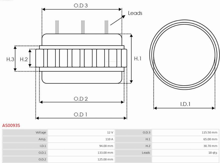 AS-PL AS0093S - Статор, генератор autodnr.net