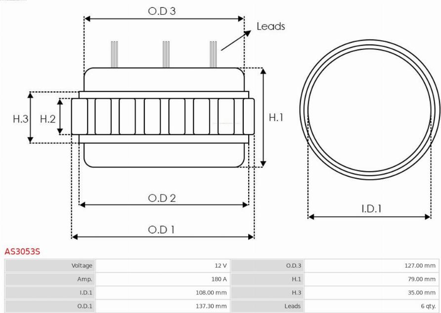 AS-PL AS3053S - Статор, генератор autodnr.net