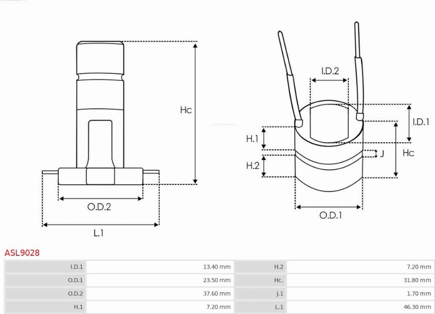 AS-PL ASL9028 - Контактное кольцо, генератор autodnr.net