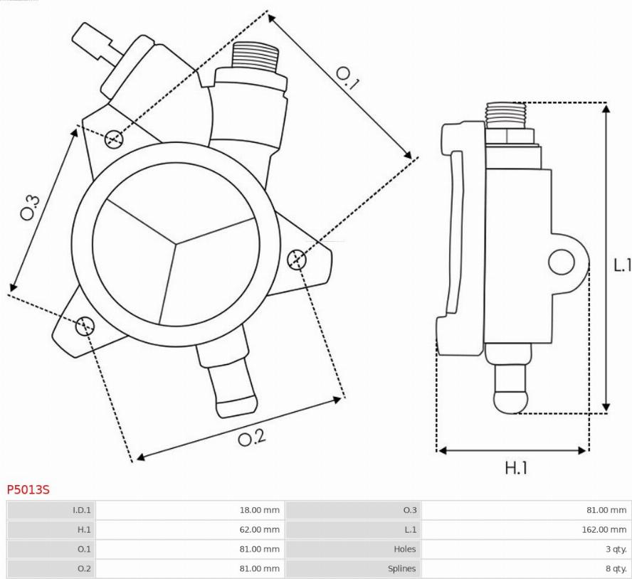 AS-PL P5013S - Вакуумный насос avtokuzovplus.com.ua