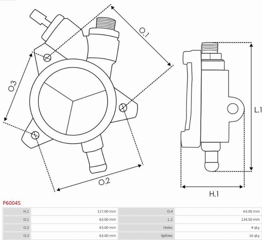 AS-PL P6004S - Вакуумний насос autocars.com.ua