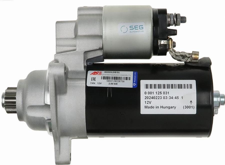 AS-PL S0005(SEG) - Стартер autocars.com.ua