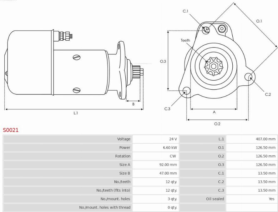 AS-PL S0021 - Стартер autocars.com.ua