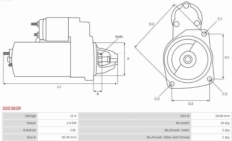 AS-PL S0036SR - Стартер avtokuzovplus.com.ua