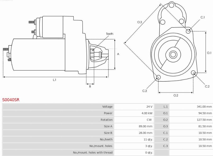 AS-PL S0040SR - Стартер avtokuzovplus.com.ua