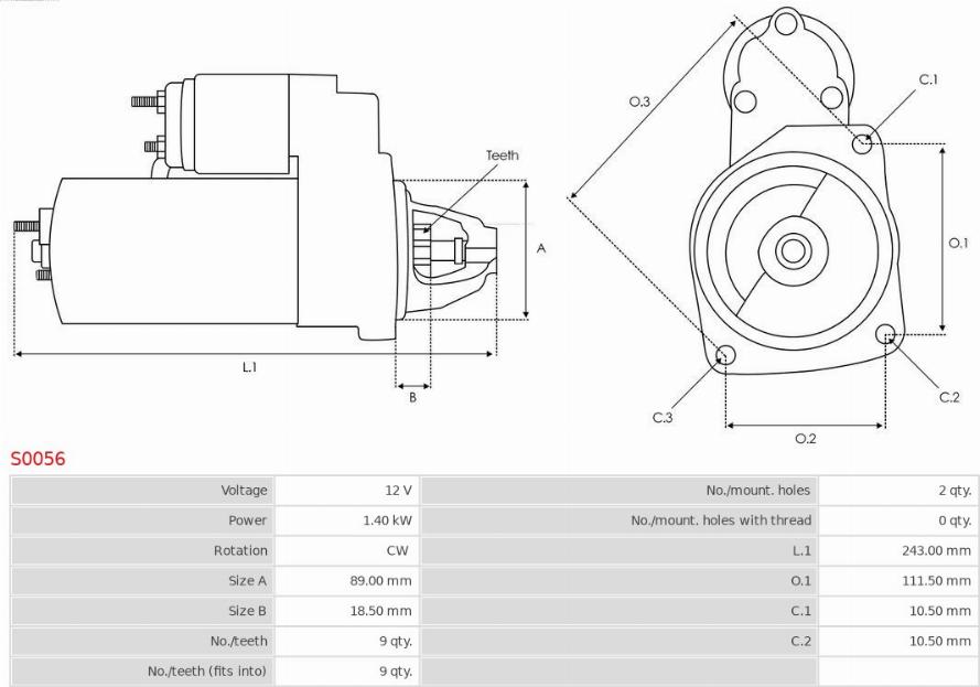 AS-PL S0056 - Стартер autocars.com.ua