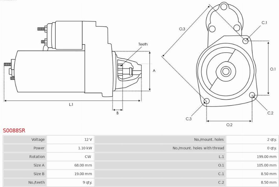 AS-PL S0088SR - Стартер avtokuzovplus.com.ua