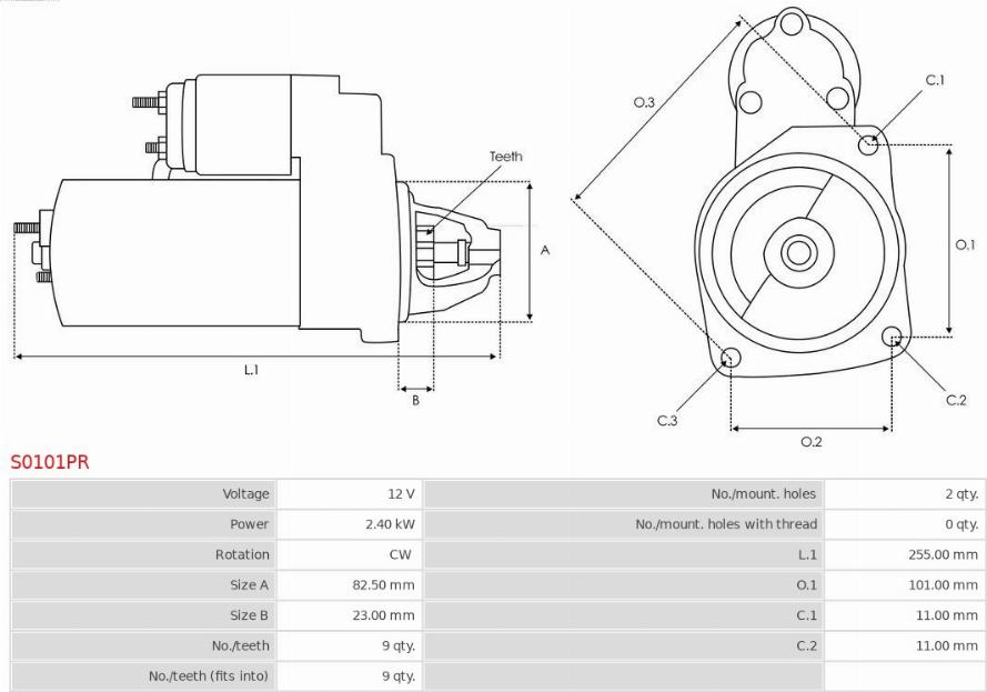 AS-PL S0101PR - Стартер avtokuzovplus.com.ua