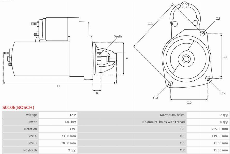 AS-PL S0106(BOSCH) - Стартер autocars.com.ua