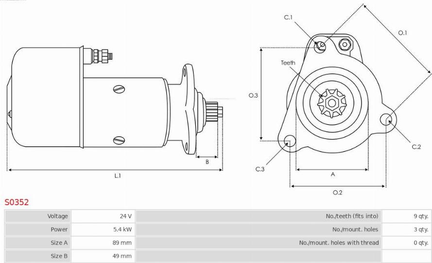 AS-PL S0352 - Стартер autocars.com.ua