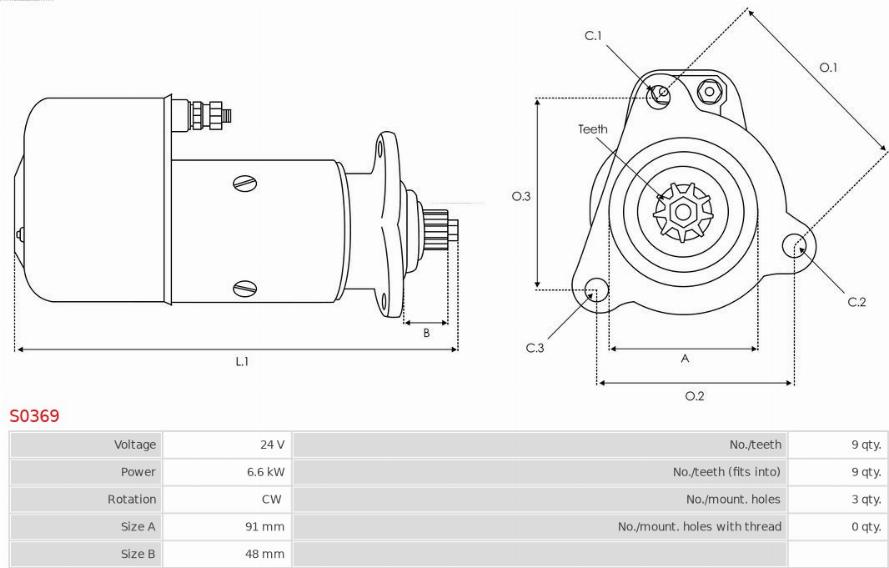 AS-PL S0369 - Стартер autocars.com.ua