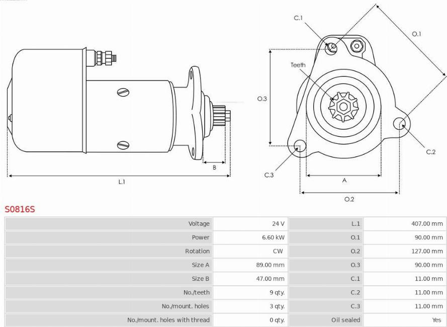 AS-PL S0816S - Стартер avtokuzovplus.com.ua