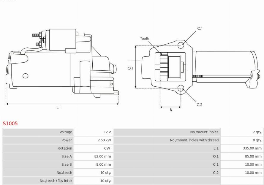 AS-PL S1005 - Стартер avtokuzovplus.com.ua