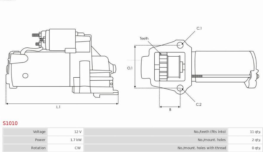 AS-PL S1010 - Стартер autodnr.net