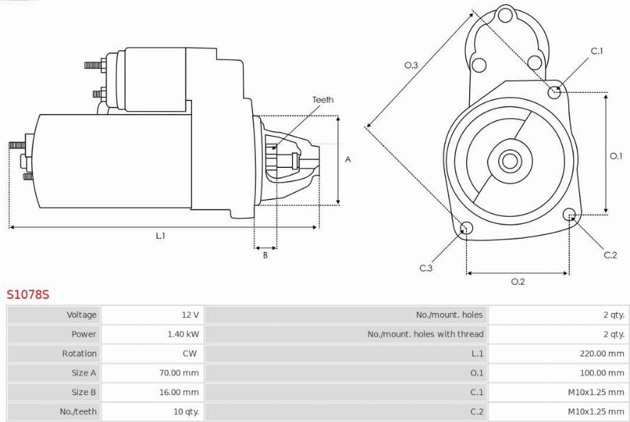 AS-PL S1078S - Стартер avtokuzovplus.com.ua