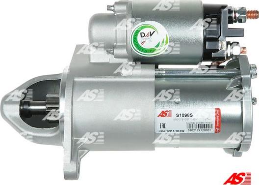 AS-PL S1098S - Стартер avtokuzovplus.com.ua