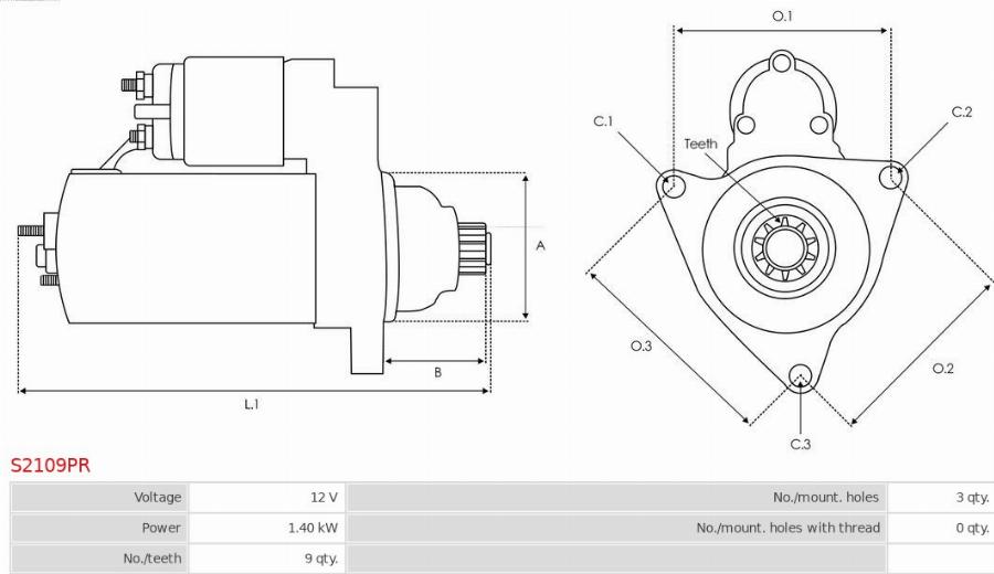 AS-PL S2109PR - Стартер autodnr.net