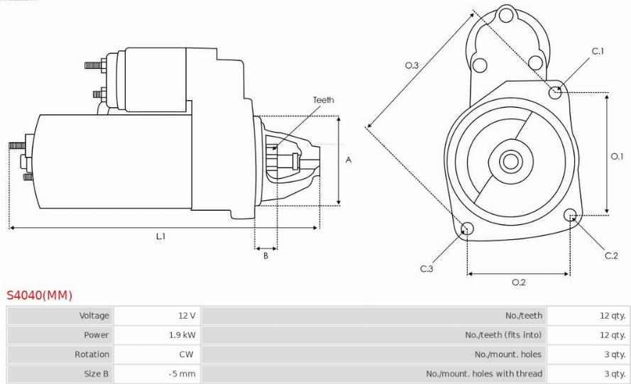 AS-PL S4040(MM) - Стартер avtokuzovplus.com.ua