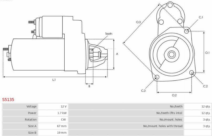 AS-PL S5135 - Стартер autodnr.net