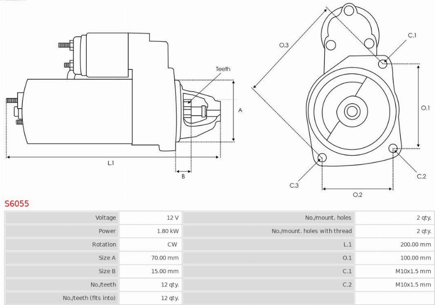 AS-PL S6055 - Стартер autodnr.net