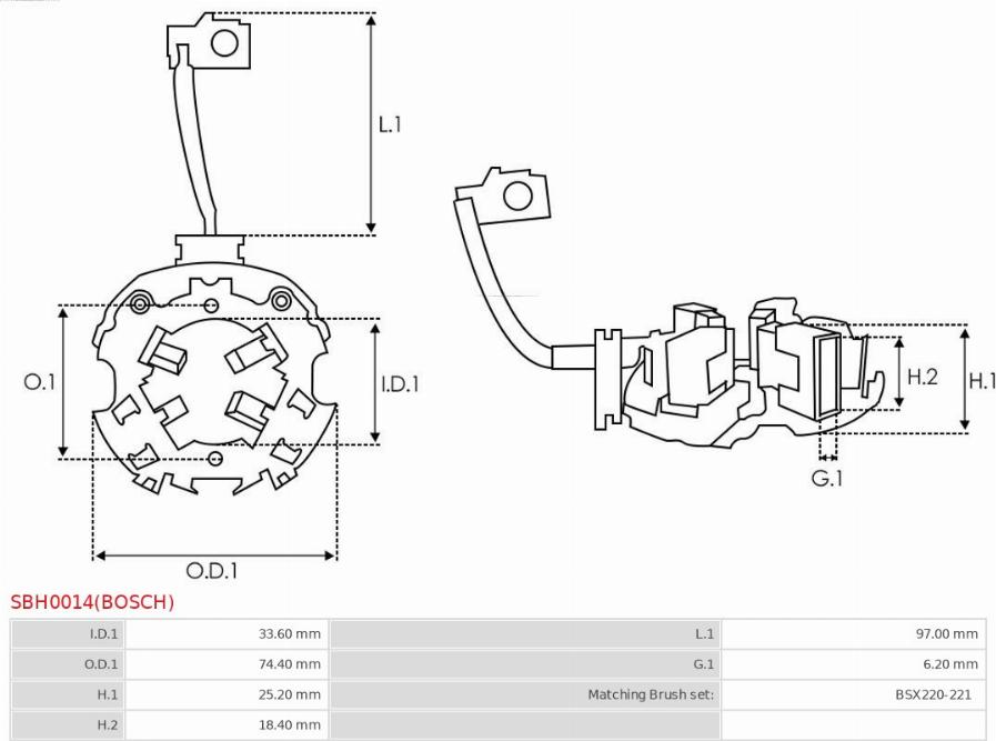 AS-PL SBH0014(BOSCH) - Кронштейн, угольная щетка autodnr.net