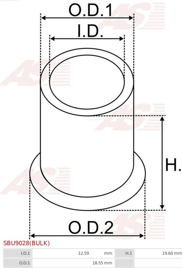 AS-PL SBU9028(BULK) - Втулка, вал стартера autocars.com.ua