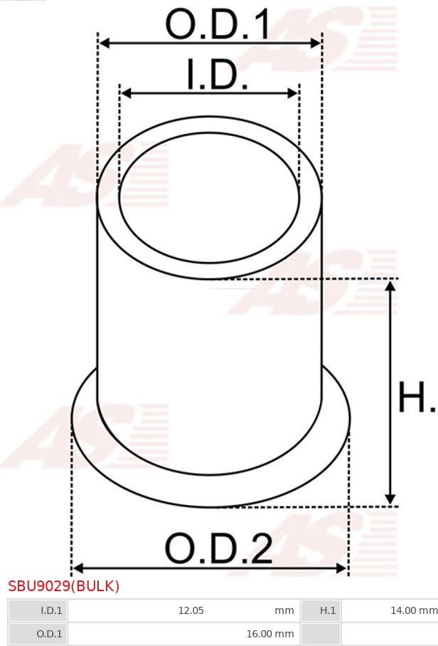 AS-PL SBU9029(BULK) - Втулка, вал стартера autocars.com.ua