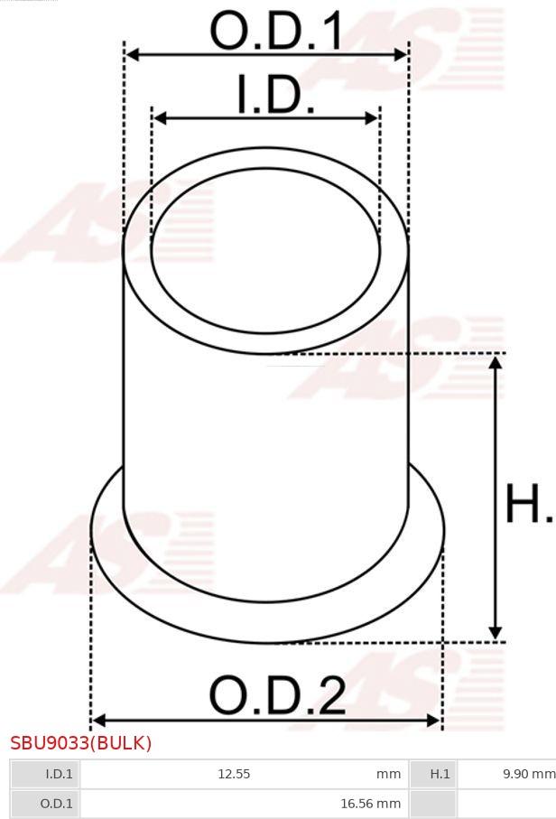 AS-PL SBU9033(BULK) - Втулка, вал стартера autocars.com.ua