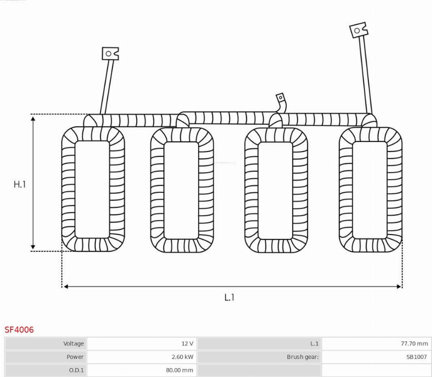 AS-PL SF4006 - Обмотка возбуждения, стартер autodnr.net