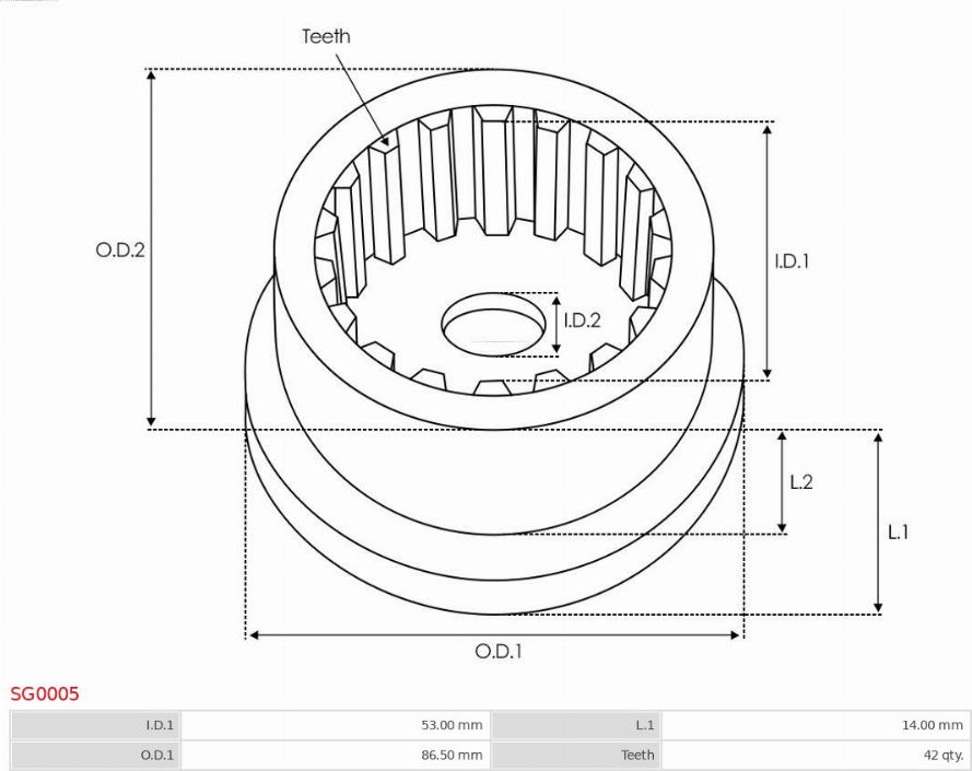 AS-PL SG0005 - Ремкомплект, стартер autodnr.net