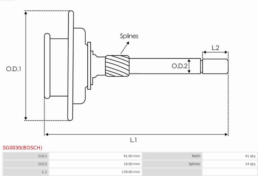 AS-PL SG0030(BOSCH) - Ремкомплект, планетарный механизм, редуктор - стартер avtokuzovplus.com.ua