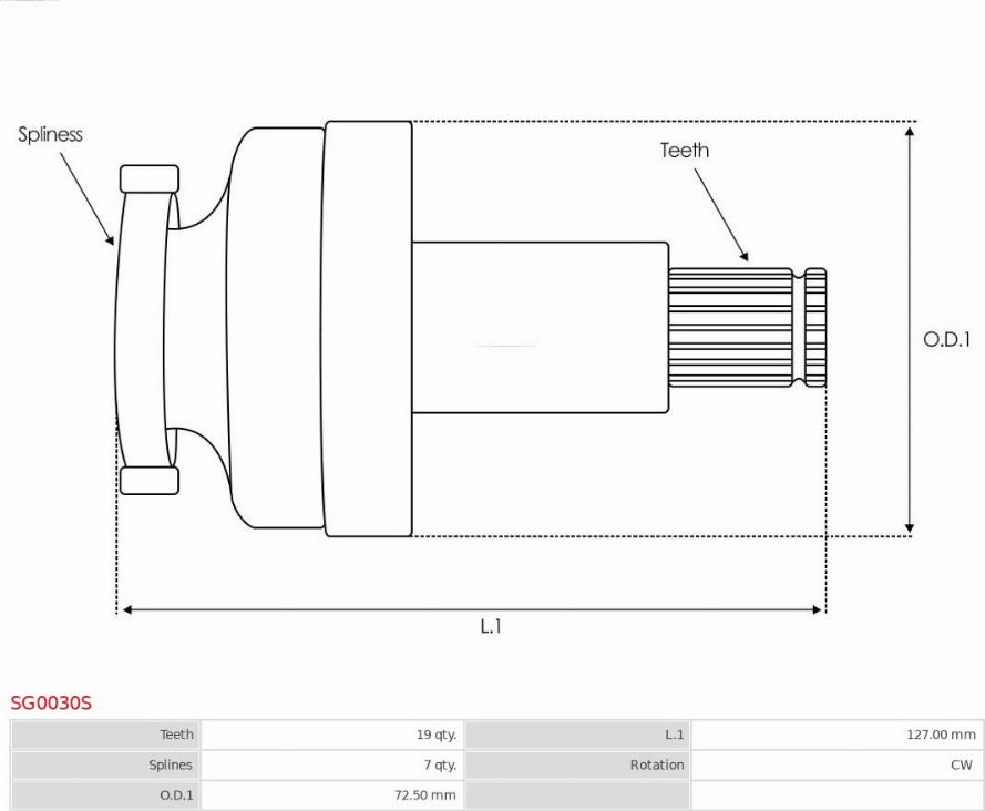 AS-PL SG0030S - Ремкомплект, планетарный механизм, редуктор - стартер avtokuzovplus.com.ua