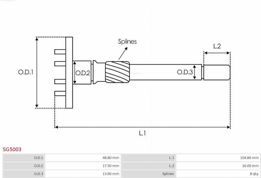 AS-PL SG5003 - Ремкомплект, стартер autodnr.net