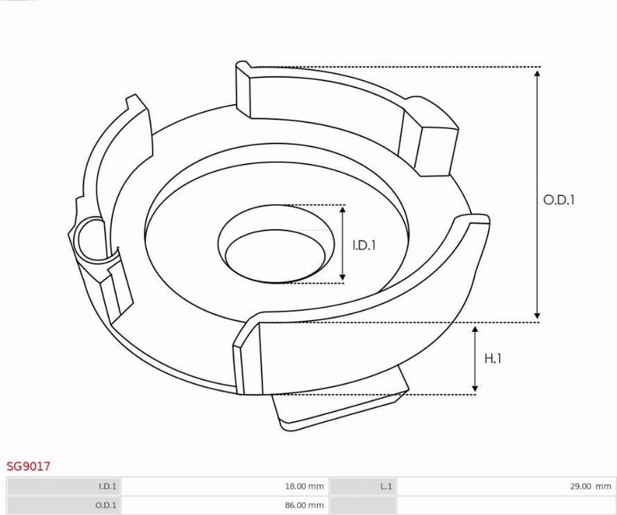 AS-PL SG9017 - Ремкомплект, стартер autodnr.net