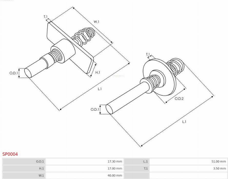 AS-PL SP0004 - Ремкомплект, стартер autocars.com.ua