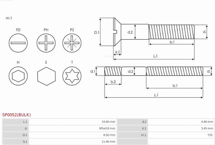 AS-PL SP0052(BULK) - Ремкомплект, генератор autocars.com.ua