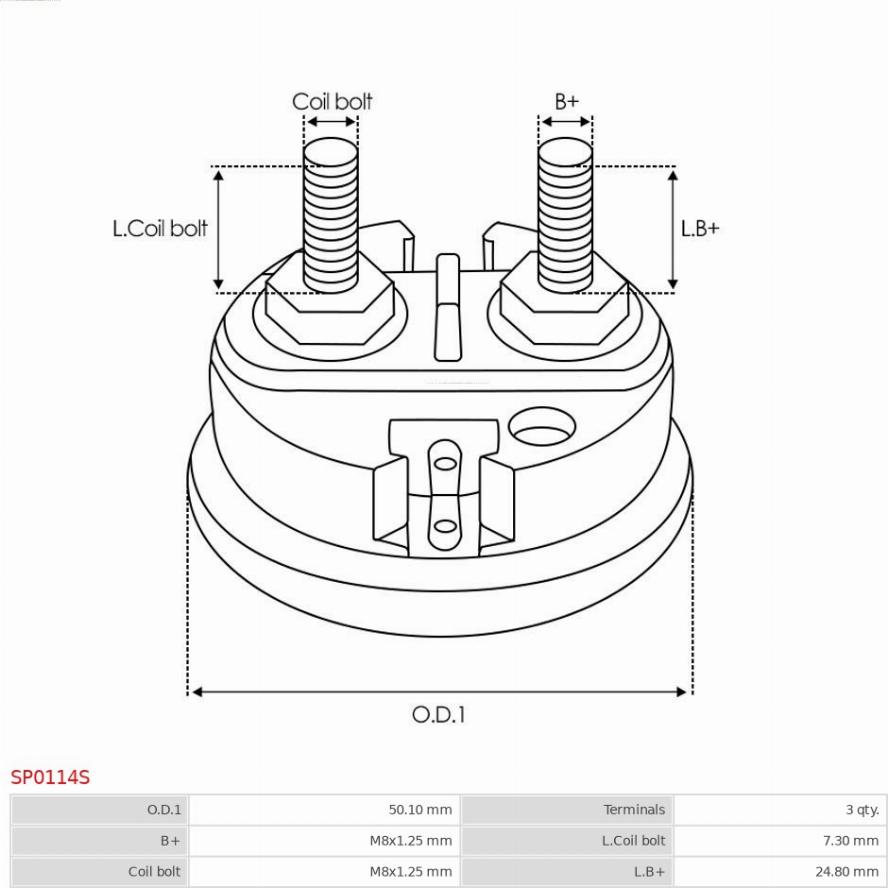 AS-PL SP0114S - Ремкомплект, стартер autodnr.net