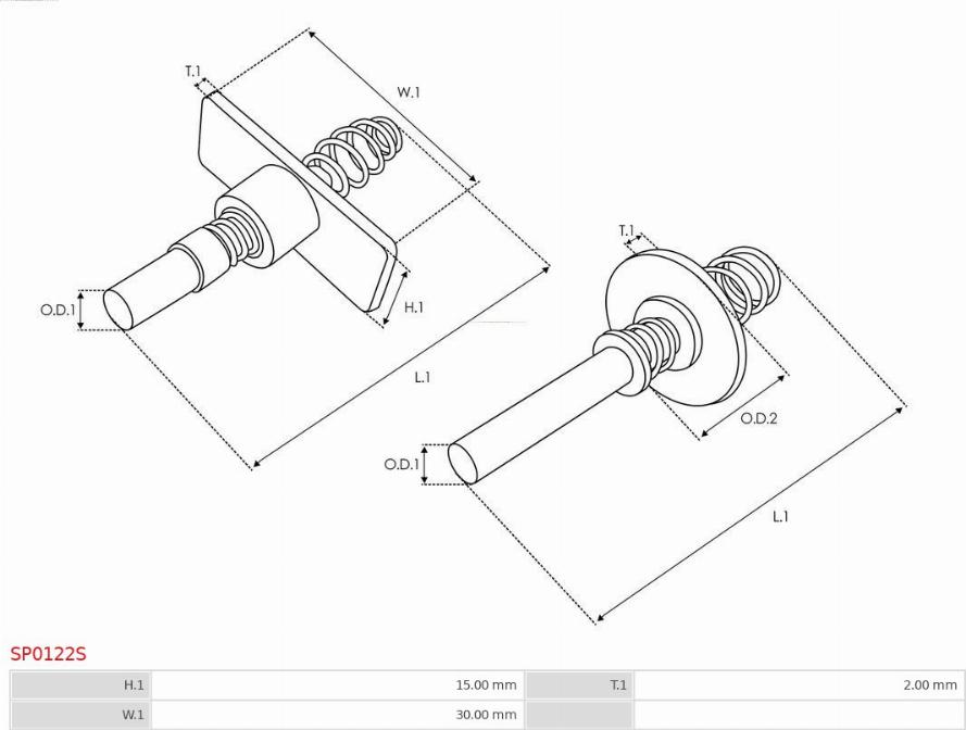 AS-PL SP0122S - Ремкомплект, стартер autodnr.net