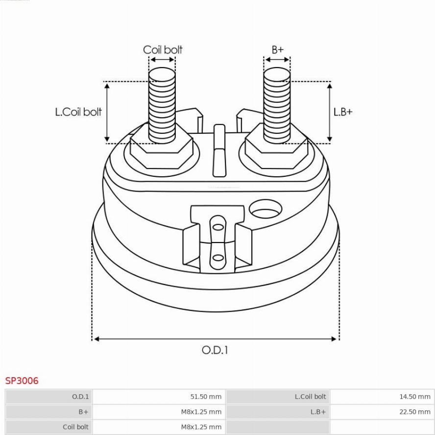 AS-PL SP3006 - Ремкомплект, стартер autocars.com.ua