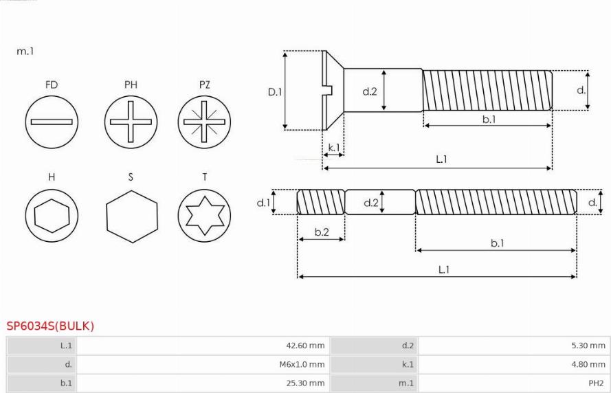 AS-PL SP6034S(BULK) - Ремкомплект, генератор avtokuzovplus.com.ua