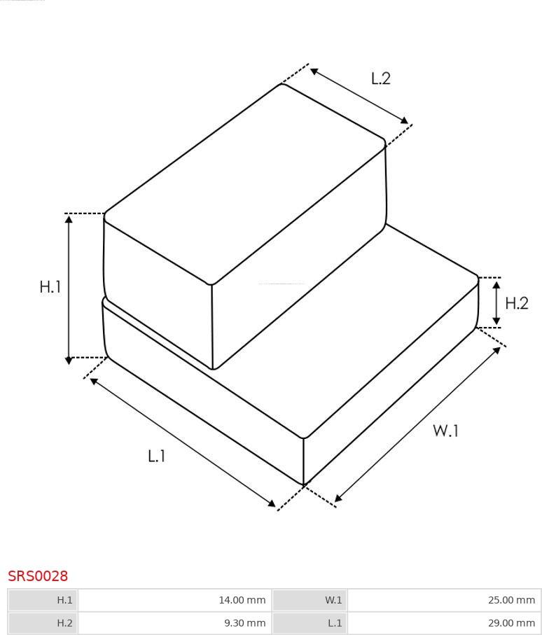 AS-PL SRS0028 - Ремкомплект, стартер avtokuzovplus.com.ua