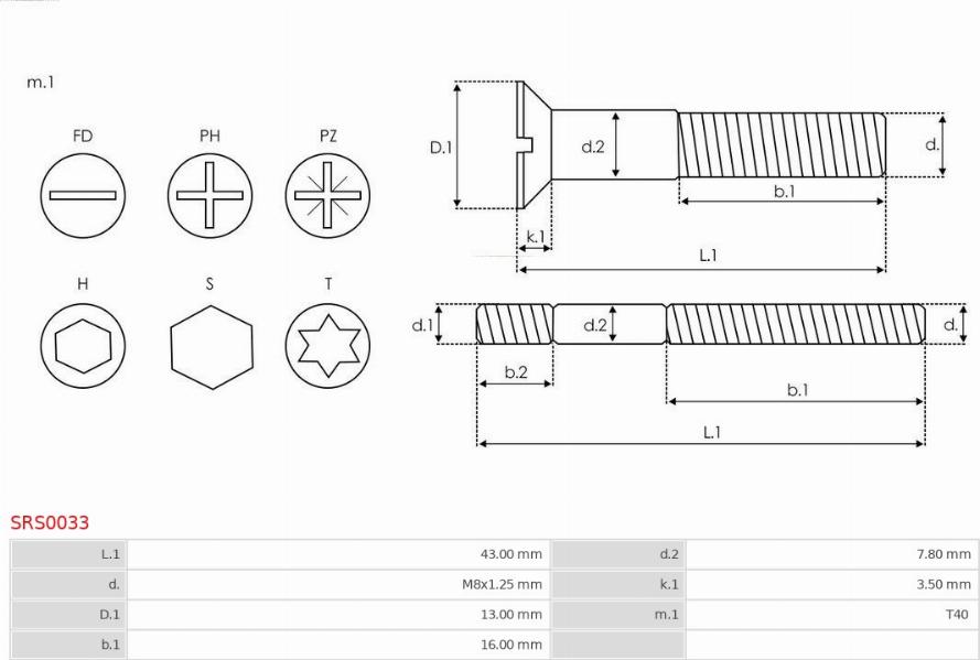 AS-PL SRS0033 - Ремкомплект, генератор autodnr.net