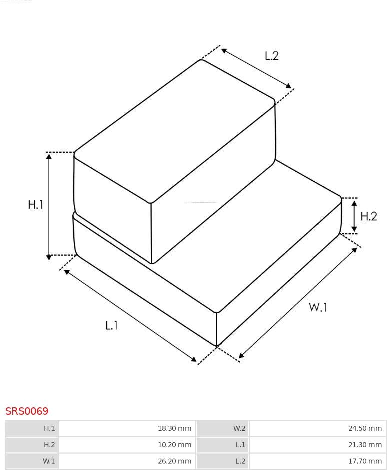 AS-PL SRS0069 - Ремкомплект, стартер avtokuzovplus.com.ua