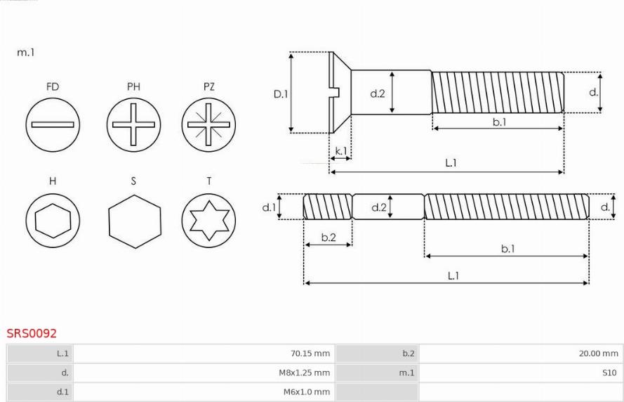 AS-PL SRS0092 - Ремкомплект, генератор avtokuzovplus.com.ua